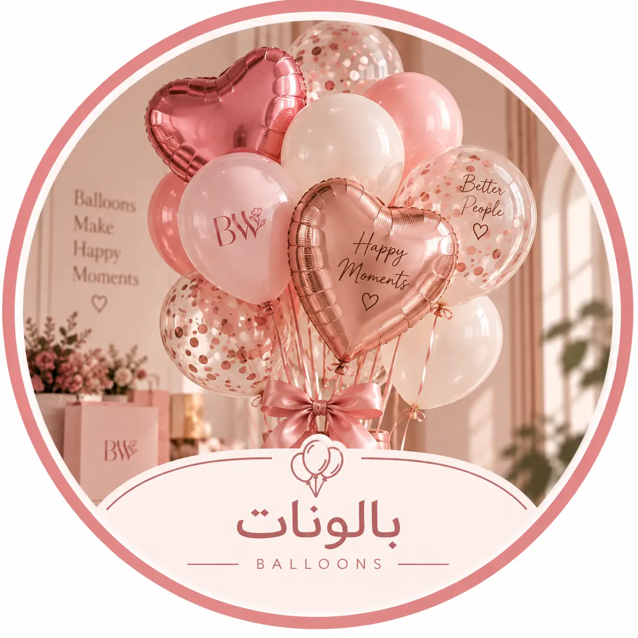 بالونات هيليوم باقة ورد